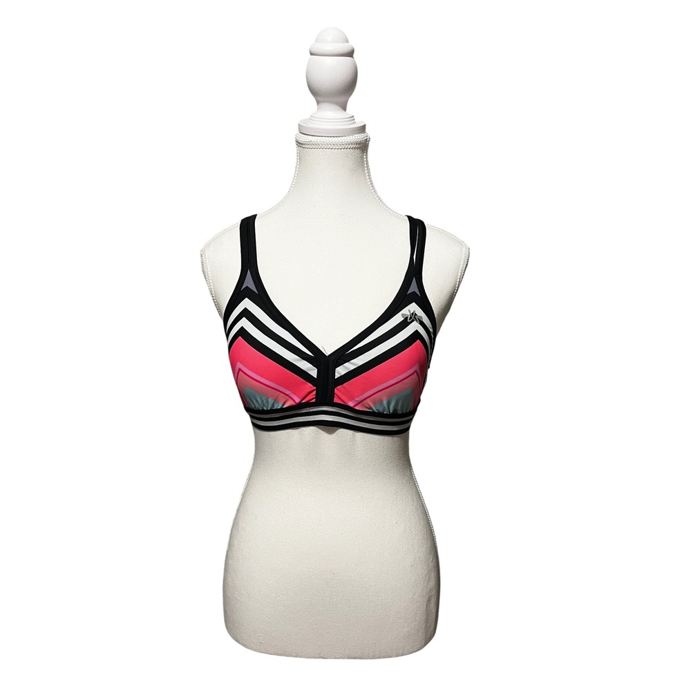 Sport Bikini Top Colorblock Athletic Swim Bralette Y2K Active L
